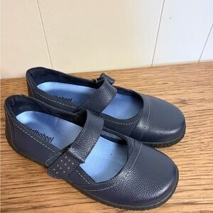 Orthaheel Shoes Womens 7 Sara Mary Jane Blue Leather Hook And Loop TVW1254